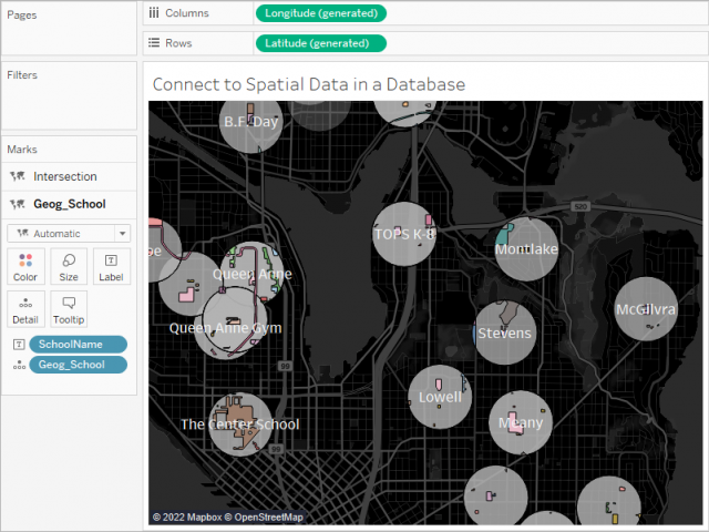 اتصال داده های فضای در تبلو Tableau