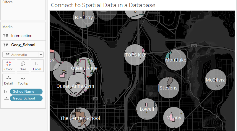 اتصال داده های فضای در تبلو Tableau