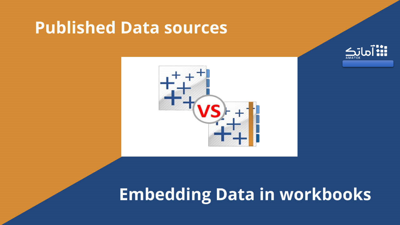 Embedding Data Vs Published Data sources - نرم افزار تبلو (Tableau)