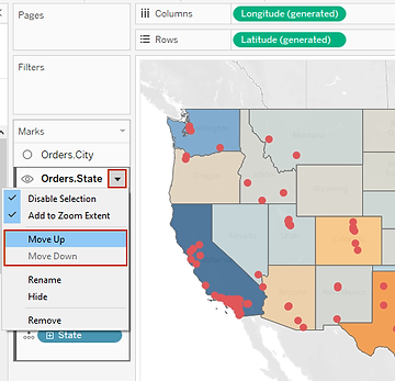 Re-order map layers in Tableau - (نقشه در تبلو)