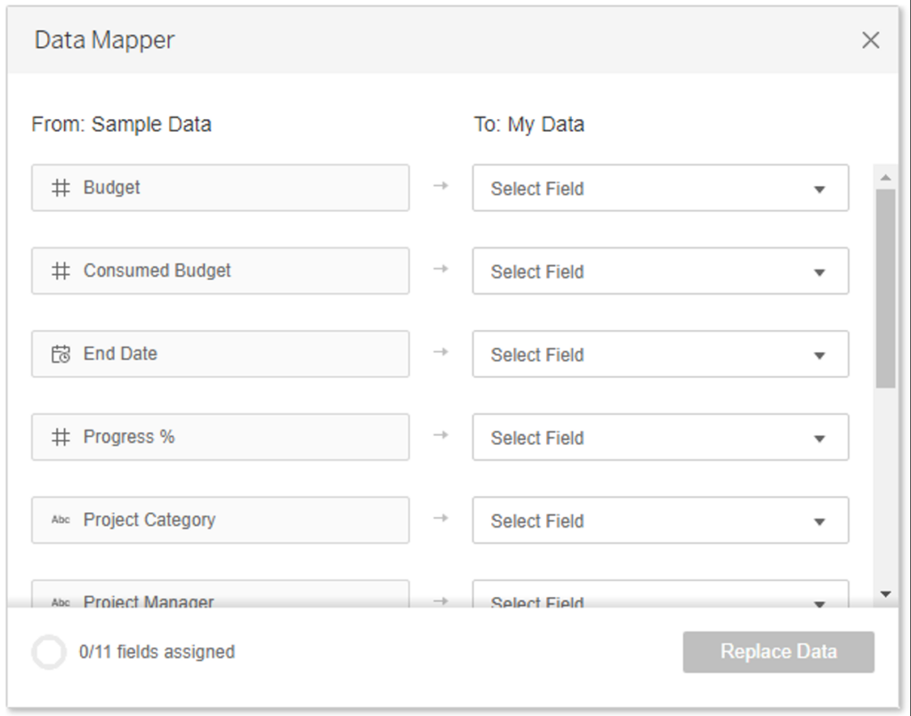 data mapper در تبلو (Tableau)